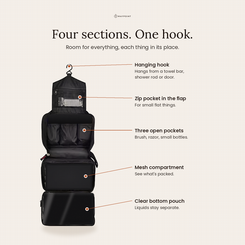 Hanging Toiletry Bag for Travel — Berth by Waypoint