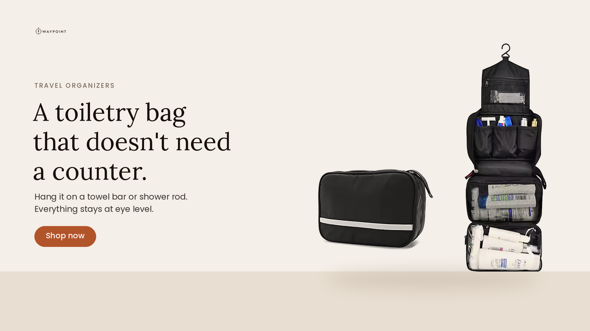 Berth hanging toiletry bag. A toiletry bag that does not need a counter. Choose your bag.